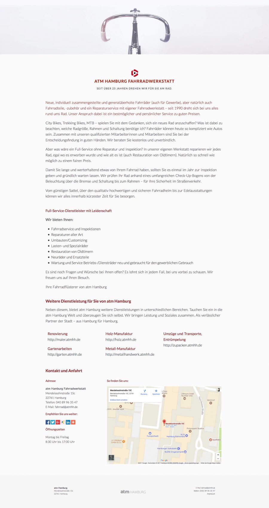 Fahrradwerkstatt und -Verkauf – atm Hamburg