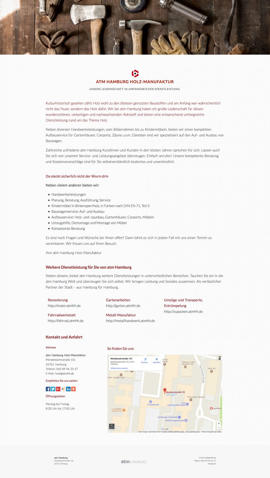 Holz-Manufaktur – atm Hamburg